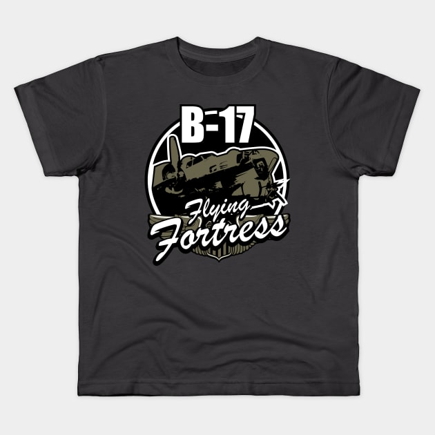 B-17 Flying Fortress Kids T-Shirt by TCP